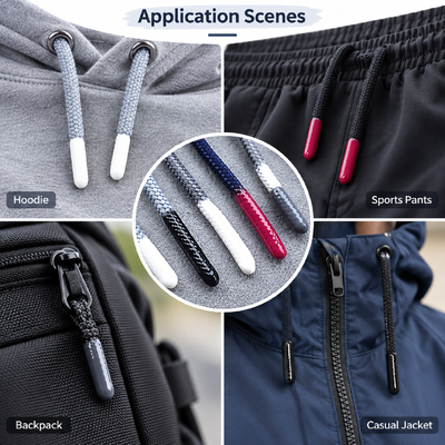 Aglets de silicona suave personalizados para cordones de sudadera con capucha y accesorios de ropa