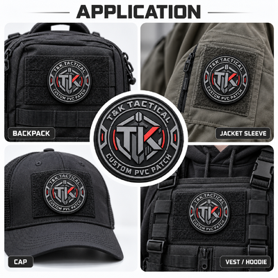 Custom 3D PVC Velcro Patches with Raised Logo for Backpacks Bags and Gear