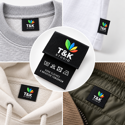 Custom Fabric PVC Labels with 3D Raised Logo for Clothing and Apparel Brands