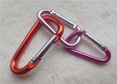 El pequeño múltiplo promocional personalizado del mosquetón de los regalos colorea D - tenedor formado de la llave del metal de la hebilla del alpinismo