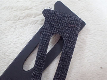 Remiendos negros de encargo del gancho y del lazo del velcro para la ropa Eco - amistoso