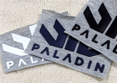 Etiqueta del silicón de la transferencia de calor, remiendo de goma grabado en relieve del PVC del logotipo para la ropa