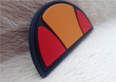 Remiendos de goma del logotipo del semicírculo múltiple del color para la decoración del bolso