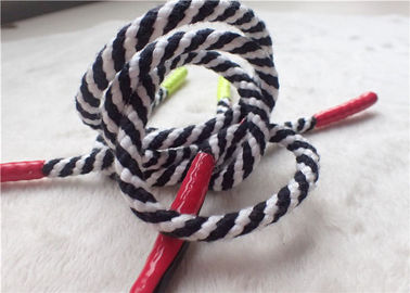 Cordón no elástico doble del poliéster del color con las conclusiones brillantes del silicón para la chaqueta