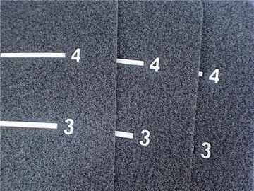 Eco - remiendo gris de encargo del gancho del velcro negro amistoso y de la ropa del logotipo del lazo TPU