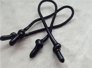 Sola cinta no elástico del cordón del color con el silicón Edings del hockey shinny para el tirador del bolso