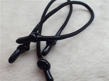 Sola cinta no elástico del cordón del color con el silicón Edings del hockey shinny para el tirador del bolso
