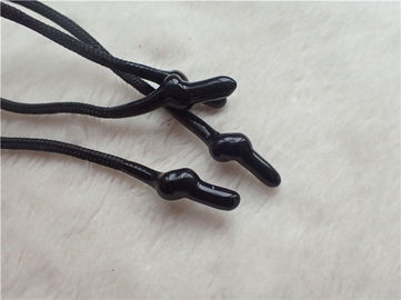 Sola cinta no elástico del cordón del color con el silicón Edings del hockey shinny para el tirador del bolso