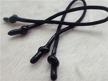 Sola cinta no elástico del cordón del color con el silicón Edings del hockey shinny para el tirador del bolso