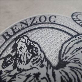 La ropa de encargo de OEKO remienda la congregación de Tatami de la transferencia de calor del silicio del logotipo del tigre de la forma irregular