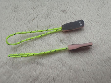 Tirador de goma de cogida de la cremallera del ojo verde fluorescente de la cuerda para la ropa de deportes al aire libre