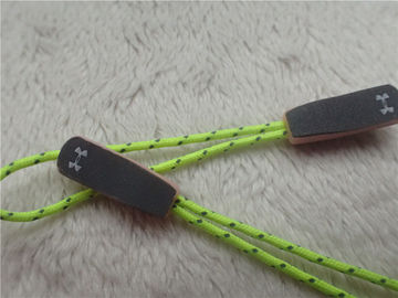 Tirador de goma de cogida de la cremallera del ojo verde fluorescente de la cuerda para la ropa de deportes al aire libre