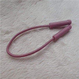 Tiradores de cremallera coloreados cuerda elástico dos densamente puntos cuadrados grabados en relieve Nunchakus finos medios