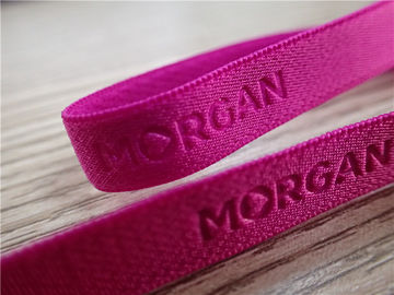 Moda de alta frecuencia 3D de la banda elástica suave rosada o logotipo en las correas para la ropa interior