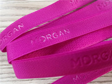 Moda de alta frecuencia 3D de la banda elástica suave rosada o logotipo en las correas para la ropa interior