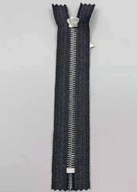 Los dientes durables del metal del estilo de Y Zipper con el paño de algodón/las cremalleras metálicas puros para los vaqueros