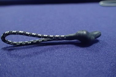 Cinta no elástico del cordón con las conclusiones del silicón para el tirador del bolso, chaqueta, bolso del uso