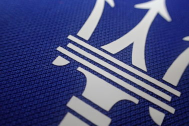 La transferencia de calor de encargo de la tinta del logotipo remienda las etiquetas para el polo, ropa de la tela de los deportes