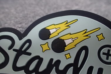 Eco - palillo amistoso en remiendos de goma hechos a mano del logotipo
