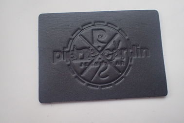 Logotipo Logo Embossed Leather Patches de Custom del fabricante para el bolso, para el sombrero/la ropa