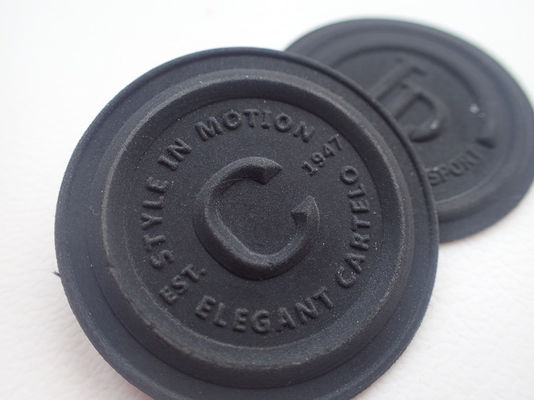 Insignia negra reflexiva de encargo de la promoción TPU para la ropa