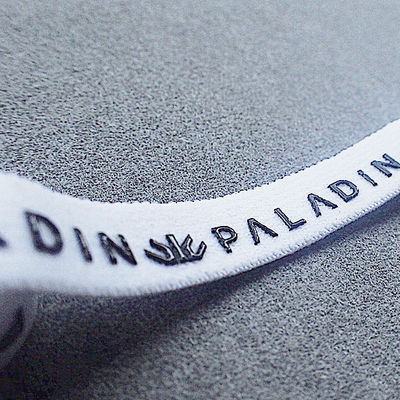 silicón elástico suave Logo For Garment de la secuencia del cordón del poliéster de la anchura del 1cm