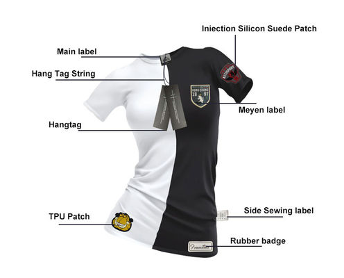 3D etiqueta impresa de encargo personalizada de la insignia del logotipo TPU para la ropa