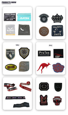 3D etiqueta impresa de encargo personalizada de la insignia del logotipo TPU para la ropa