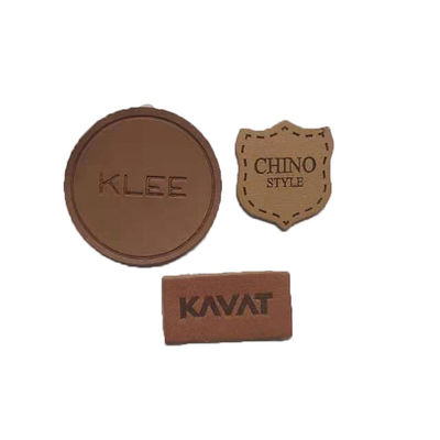 Parches de cuero auténticas de Clothing Logo Badges Heat Press Emboss del vaquero para los vaqueros