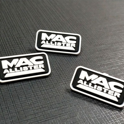 Insignias tejidas ropa de encargo del Pvc de Logo Textured Label 3D de los remiendos