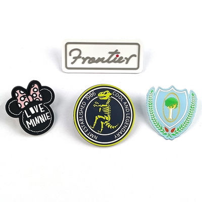 insignias del Pvc de 3D Logo Embossed Motif Rubber Patches para la ropa de costura