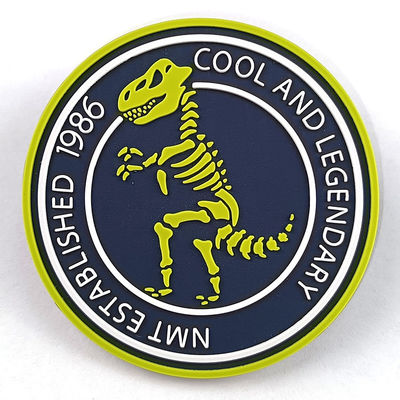 insignias del Pvc de 3D Logo Embossed Motif Rubber Patches para la ropa de costura