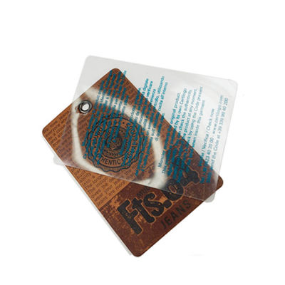 Ropa de papel de encargo al por mayor de Logo Swing Hang Tag For