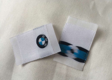 Pequeñas etiquetas de la tela de la ropa de la ropa, etiquetas de costura tejidas lavables personalizadas