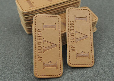 La ropa de encargo durable remienda las parches de cuero para el logotipo de los vaqueros imprimible