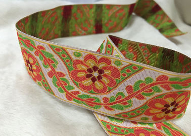 Bandas elásticos del zapato del estampado de plores, banda elástica tejida telar jacquar para la pretina de la ropa interior