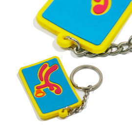 Eco - llavero promocional personalizado amistoso del Pvc de los regalos 3d cualquier color