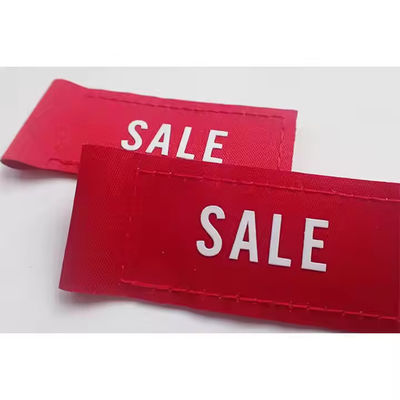 Logotipo de marca personalizado Etiqueta de venta Etiqueta de ropa Etiqueta de impresión en pantalla Etiqueta tejida