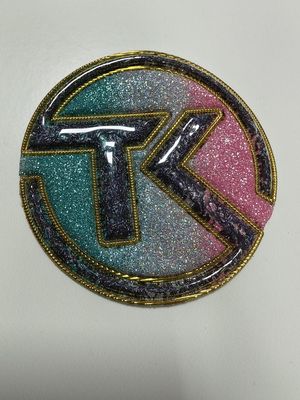 Diseño púrpura Transferencia de calor de color arcoíris personalizado Efecto holográfico Metallic Soft TPU Parches para jeans
