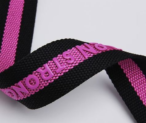 Correa elástica con logotipo 3D personalizado, silicona brillante mate, cincha de poliéster para accesorios de prendas