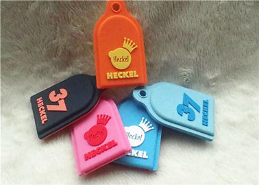 Regalos promocionales/multi personalizados SGS - coloreado llavero grabada en relieve o de Debossed del silicio del PVC