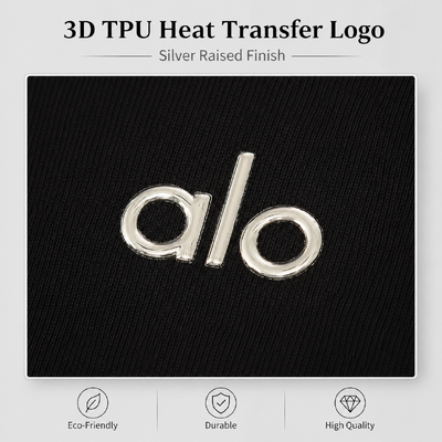 Etiqueta de transferencia metálica de TPU personalizada con acabado espejo 3D