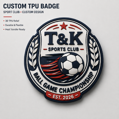 3D TPU Sports Badge Logotipo personalizado Fabricante de parches de transferencia de calor