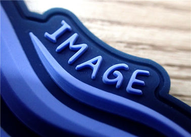 S / M/L remiendos de goma azul marino 3D/etiquetas de goma para la ropa