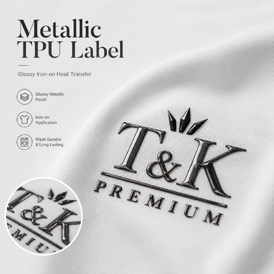 Etiquetas de transferencia de calor de TPU 3D resistentes al lavado con diseños personalizados para ropa