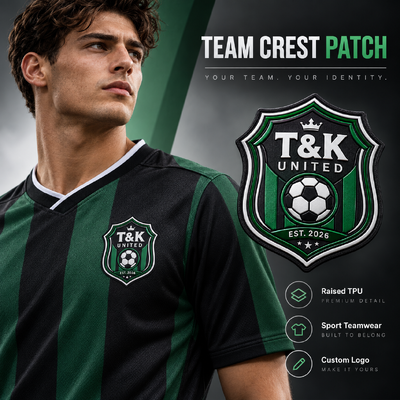 Parches personalizados de TPU 3D para escudos de equipo en camisetas de fútbol y ropa deportiva