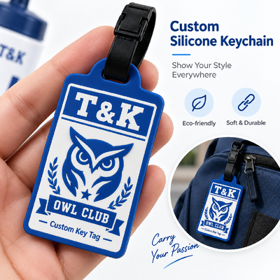 Etiquetas personalizadas de bolsas de silicona con logotipo 3D para mochilas llavero y accesorios