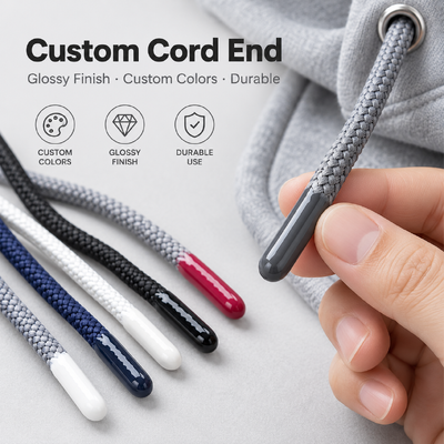 Aglets de silicona suave personalizados para cordones de sudadera con capucha y accesorios de ropa