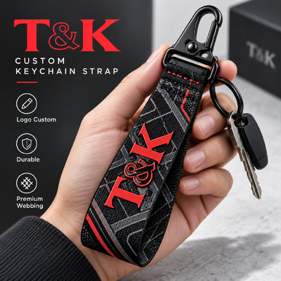 Correas de llavero personalizadas para muñeca y cordón para el cuello de equipo con nailon tejido duradero y función de liberación rápida en colores personalizados