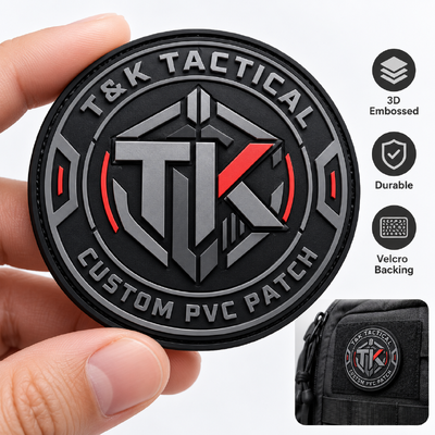 Parches de PVC 3D personalizados con logo en relieve para mochilas, bolsos y equipo
